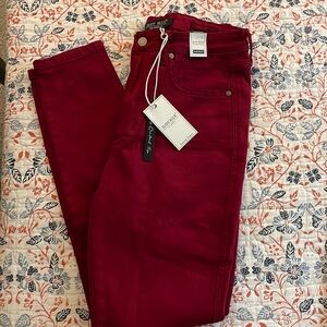 Judy Blue Women 11/30 Garment Dyed Scarlet Jeans JB88760 C New High Waist Maroon